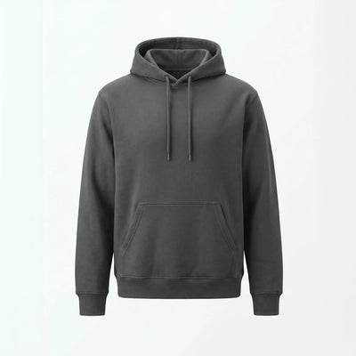 Gray hoodie on a light gray background