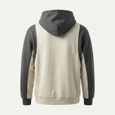 Hoodie with gray sleeves and back on a light gray background
