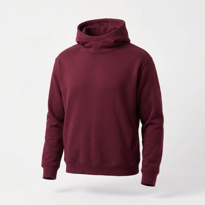 Maroon hoodie on a white background
