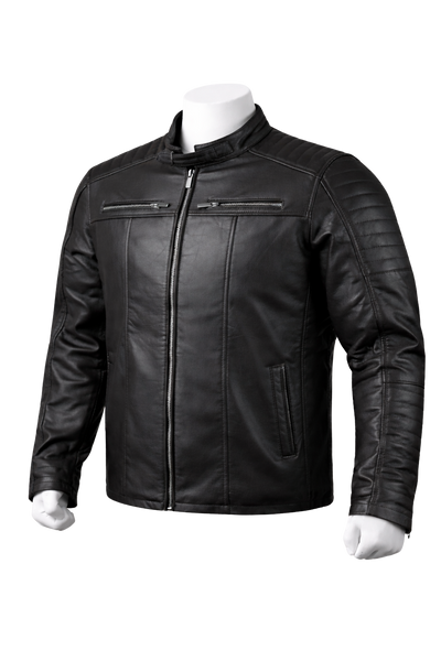 Premium Genuine Leather Jacket – Classic Biker Style wholesale apparel product image