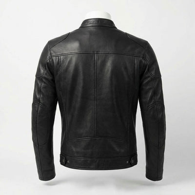 Modern Moto Leather Jacket back view private label apparel