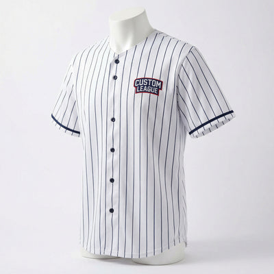 Custom Pinstripe Baseball Jersey manufacturing and bulk supply by DenimByte