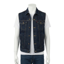 Classic Medium Wash Blue Denim Vest wholesale apparel product image
