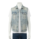 Classic Medium Wash Blue Denim Vest wholesale apparel product image