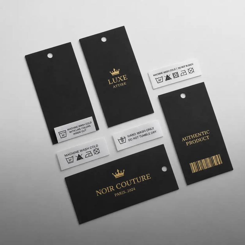 Hang Tags & Care Labels — DenimByte custom apparel service