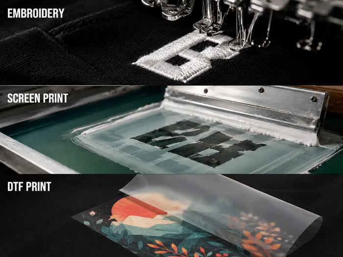 Embroidery vs screen print