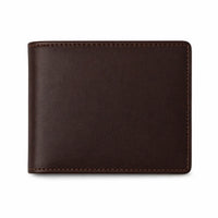 Brown leather wallet on a white background