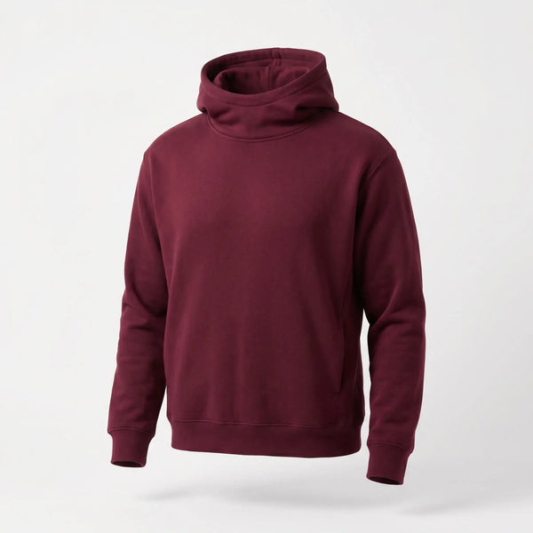 Maroon hoodie on a white background