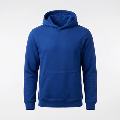 Blue hoodie on a white background