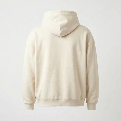 Beige hoodie on a light gray background