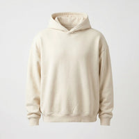 Beige hoodie on a light gray background