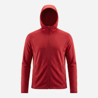 Red hoodie on a light gray background