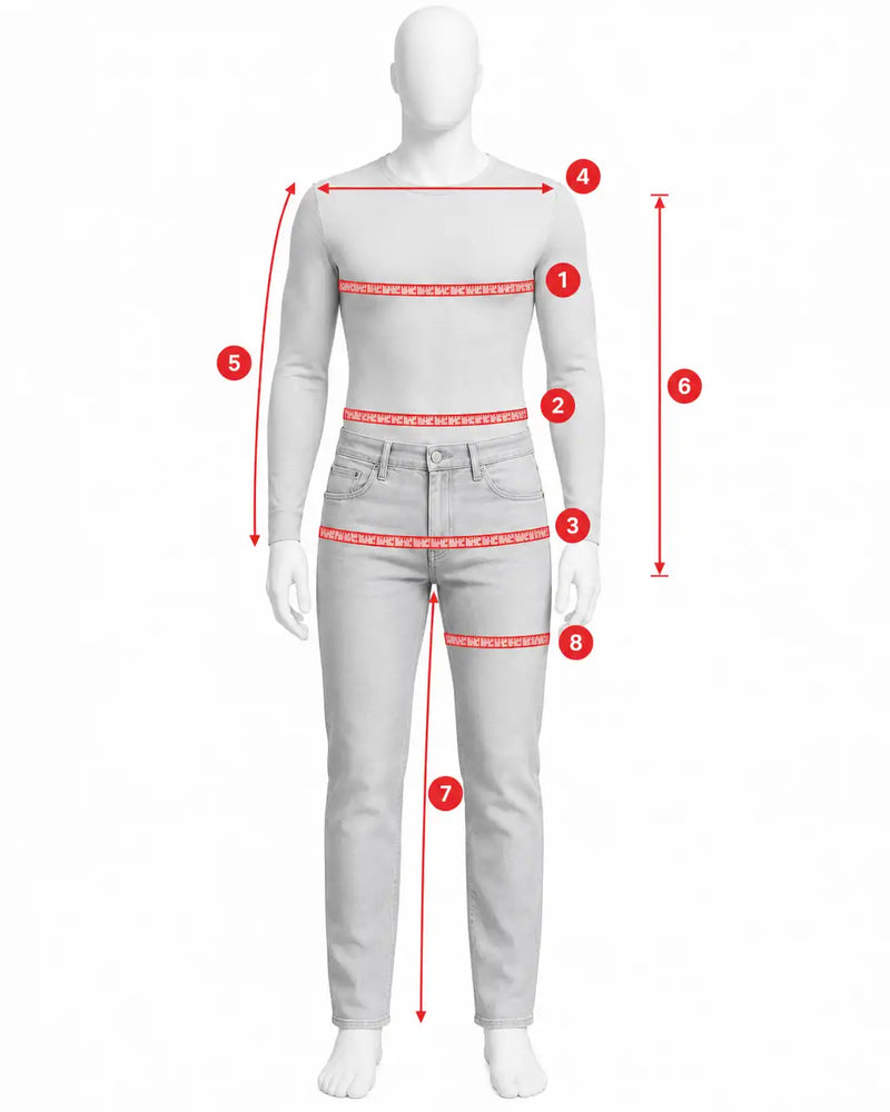 Men's tailor dummy measurement guide