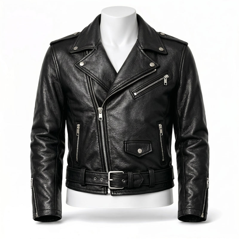 Custom Classic Biker Leather Jacket