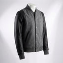 Leather Varsity Jacket front view custom manufacturing