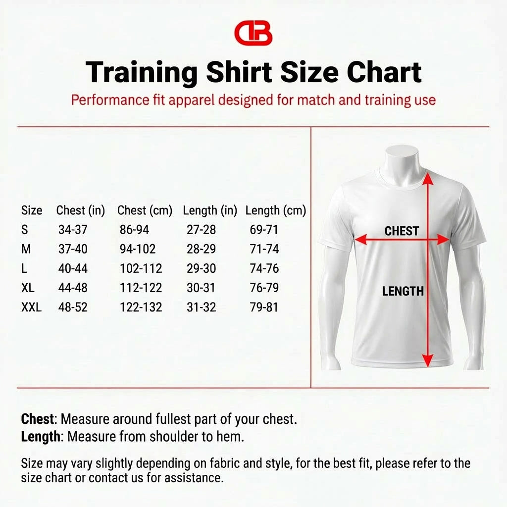 Size Guide for Box-Trainingsshirt